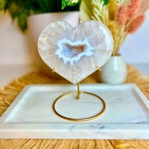 Druzy Agate Crystal on Stand